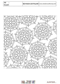 Mandala boyama sayfaları